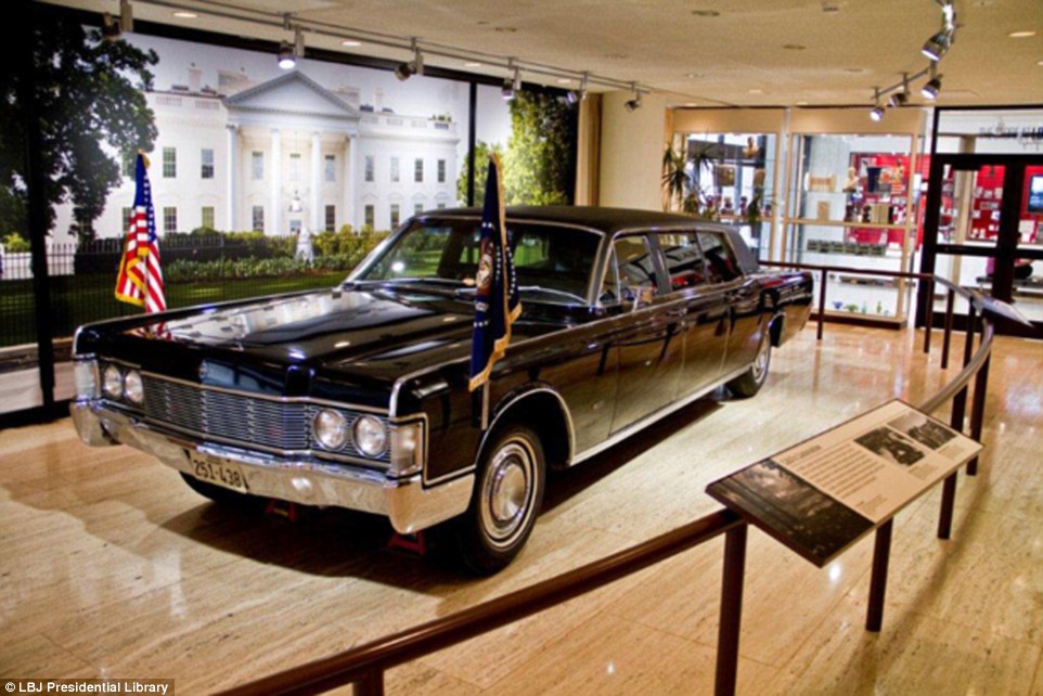President Lyndon Johnson's 1968 custom-built black stretch limousine did not have bulletproof features or weaponry