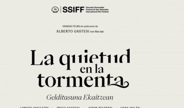 Fragmento del póster de la película La quietud en la tormenta