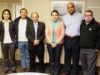 Feb. 14: Consulado móvil salvadoreño en Selbyville, DE Los cónsules Héctor Amaya y Keny López de Zuleta (centro) junto a miembros del consulado y del sindicato local 27 en Selbyville