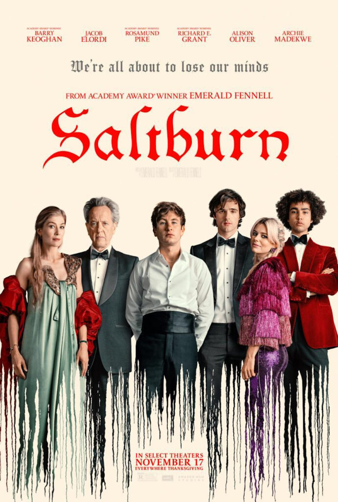 Póster promocional de la película Saltburn