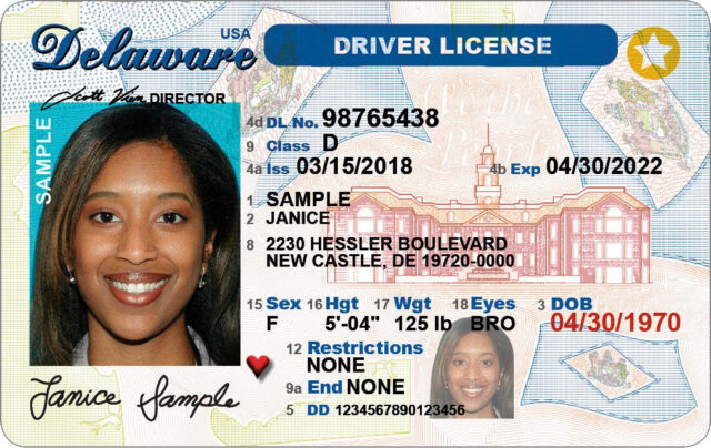 New Delaware driver license