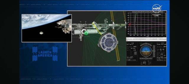 Starliner en un momento del aterrizaje