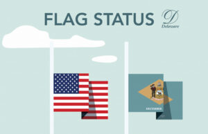 Lowering of Flags for the Passing of Lt. Gregg Shelton Lowering flags