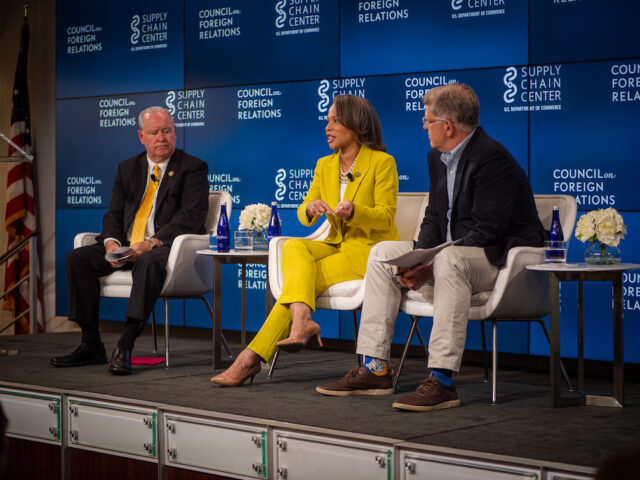 From left to right: Rep. Larry Bucshon, M.D. (R-Ind.), Rep. Lisa Blunt Rochester (D-Del.), and Steve Clemons