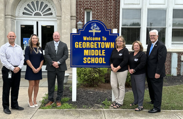 PHOTO: Matthew Schifano, IR Community Education Coordinator, Dr. Jennifer Lovellette, IR Secondary Multilingual Learner Specialist, Dr. Jay Owens, IR Superintendent, Kim Banks, Sussex Tech Adult Education ABE/GED/ESL Coordinator, Kelly Whaley, Director Sussex Tech Adult Education, and Dr. Kevin Carson, Sussex Tech Superintendent.