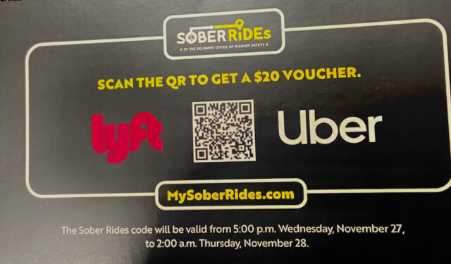 This year, OHS is providing vouchers of up to $20 from Sober Rides partners Lyft® and Uber during designated times. (Foto HOY en Delaware).