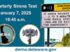 Emergency sirens test on January 7, 2025