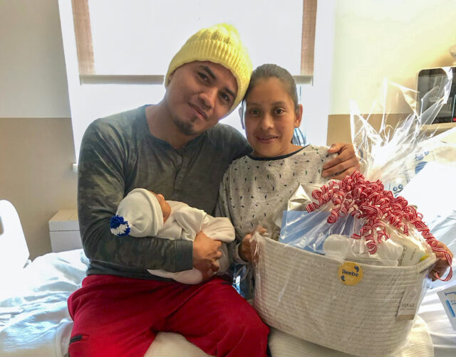 Uber Amilcar Tzoy Torraza and Rosa Mendoza Ortiz with their baby Andy Amilcar Tzoy Mendoza. (Photo courtesy of Beebe Healthcare).