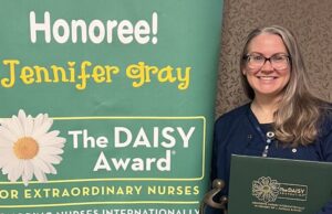 Jennifer Gray, RN, Named Winner DAISY Award for Nursing Excellence at Beebe