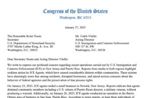 Lawmakers respond to ICE’s detention of documented individuals in Puerto Rico and a U.S. citizen military veteran in New Jersey without warrants