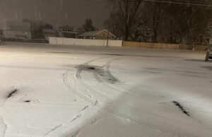 Sussex County weathering major coastal storm Delmarva snowy road