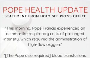Papa Francisco en estado crítico
