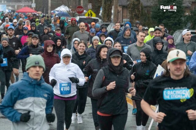 Runners lead the way during atTAcK addiction's 2024 E-Racing the Stigma 5K in New Castle. 