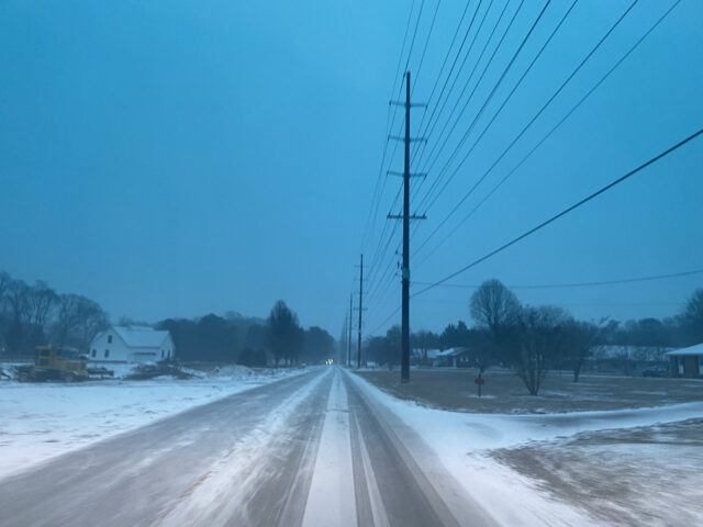 Delaware snowy roads