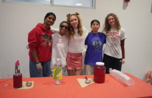 Sussex Academy students raise funds for childhood cancer research Leo Shirley Temples: Sussex Academy Leo Club members ready to dish out homemade Shirley Temples to raise funds for childhood cancer research are (l-r) Jayani Boopathi, Mackenzie Harmon, Caroline Spicer, Sharon Roblero-Chavez and Gabrielle Yablonski. (Photo Courtesy Sussex Academy).