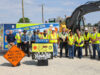 DelDOT Reminds Motorists to Respect Work Zones Representative Lyndon Yearick, DSP Lieutenants India Sturgis and Mark Dawson joined by Secretary of Transportation Shanté Hastings, Deputy Secretary of Transportation Lanie Clymer and several DelDOT Employees