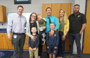 Sussex Academy’s Stevens feted by school board The Sussex Academy school board recognized 2025-26 Teacher of the Year Megan Stevens at its May 21 meeting. Gathered are in back (l-r) Head of School Kyle Bentley, Megan Stevens holding son Keegan Stevens, Sam Stevens, board President Jen Donahue and board Vice President Ed Hale. In front are Cooper Stevens and Lucas Stevens. (Photo courtesy Sussex Academy).