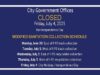 City Government Offices Will Be Closed Friday, July 4 for Independence Day; Trash Collection Schedule is Modified