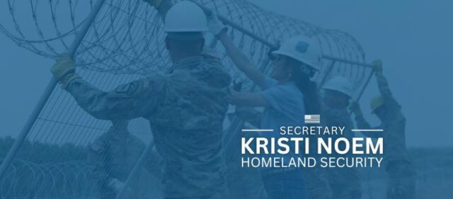 Kristi Noem, Secretary of Homeland Security (Credit: Official Fb Page DHS)
