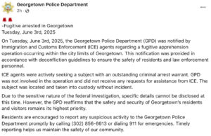 Detención por ICE en Georgetown, DE