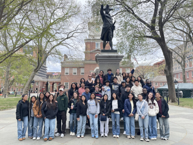 Sussex Academy AP Spanish students in Cameron Smith’s class concluded their studies in cooking by taking a walking food tour through a number of markets and restaurants in South Philly April 16. Sussex Academy AP Spanish students in Cameron Smith’s class concluded their studies in cooking by taking a walking food tour through a number of markets and restaurants in South Philly April 16.