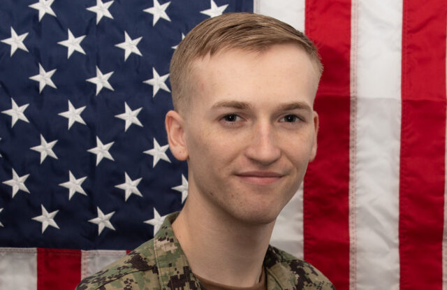 Logan Schrock (Photo by Mass Communication Specialist 1st Class Mitch Meppelink, Navy Office of Community Outreach)