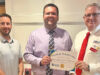 Community Bank Delaware Supports Habitat’s 34th Anniversary and 200th Home Milestone with Generous Donation SC Habitat for Community Director of Development Ricky presenting a Certificate of Appreciation. Pictured from left to right are: Tyler Stetz, Business Development Manager of Community Bank Delaware, Ricky Pollitt, Director of Development for SCHFH, and Jack Riddle, President of Community Bank Delaware. (Photo courtesy SC Habitat for Humanity).