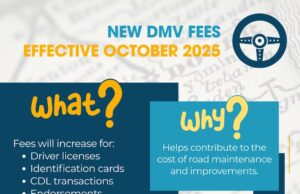 DMV Fees Increase in October 2025