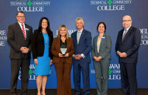 Delaware Tech Honors Yvonne Deadwyler during Hispanic Heritage Month Celebration Delaware Tech leadership presents Deadwyler with the 2025 Hispanic Heritage Honoree Award. From left, Dan Ehman, vice president and campus director at the Stanton Campus; Dr. Lora Johnson, vice president and campus director at the Wilmington Campus; Yvonne Deadwyler; Dr. Mark Brainard, Delaware Tech president; Dr. Justina Thomas, executive vice president; Michael Hare, Delaware Tech Board of Trustees