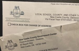 Se acerca la fecha final del pago de impuestos de propiedad en el condado de New Castle