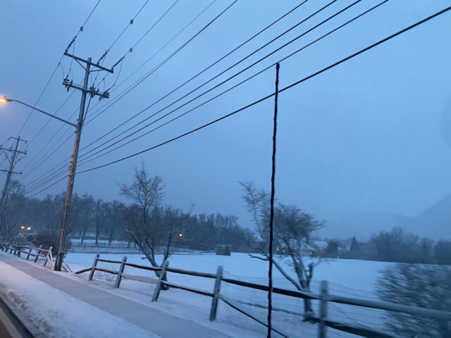 Snowy Delaware road (Photo HOY en Delaware)