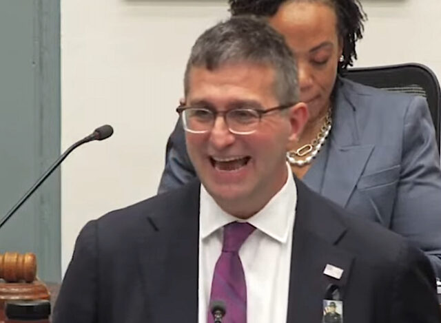 Gov. Matt Meyer at the State of the State Address (Photo from the State of the State video courtesy Gov Office)