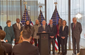 Senator Coons discusses congressional delegation to Copenhagen at press conference Senator Coons discusses congressional delegation to Copenhagen at press conference (Photo Cortesy Sen Coons' Office)