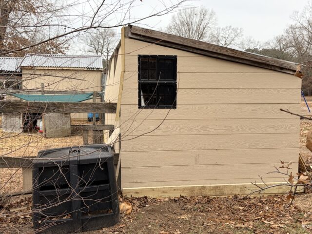 The chicken coop at Sussex Academy Elementary received high-quality new siding thanks to a partnership forged between employees, parent volunteers and local businesses