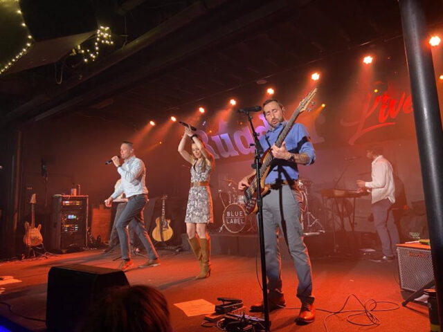 The Blue Label Band entertains hundreds of attendees at the Cape Henlopen Educational Foundation Winter Jam fundraiser. ELLEN DRISCOLL PHOTO