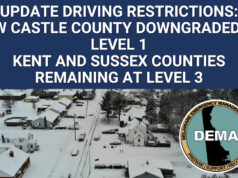 Updated: Driving restrictions lifted statewide – Driving restrictions update: New Castle County downgraded to level 1, Kent and Sussex counties remaining at level 3/Actualización de las restricciones de conducción: Se levantan las restricciones en todo el estado de Delaware