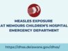 DPH Reports Measles Exposure at Nemours Children’s Hospital Emergency Department in Wilmington