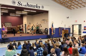 Sussex Academy Irish dancers entertain elementary students Sussex Academy/McAleer-Paulson dancers perform for elementary students and staff (Photo courtesy Sussex Academy)
