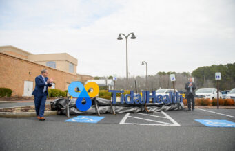 Atlantic General Hospital and TidalHealth announce rebrand to TidalHealth Atlantic TidalHealth-Atlantic-Unveiling-2026: Don Owrey, MBA, FACHE, president of TidalHealth Atlantic, left, and Steve Leonard, Ph. D., MBA, FACHE, president and CEO of TidalHealth, applaud after unveiling TidalHealth signage that will be added to the TidalHealth Atlantic building.