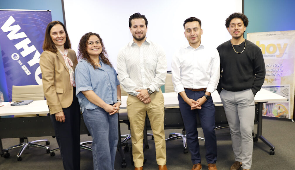 (I-D): Virginia Esteban-Somalo, María Beauchamp, Edgar Verde, Rony Baltazar-López y Johnny Pérez-González. (Foto HOY en Delaware)