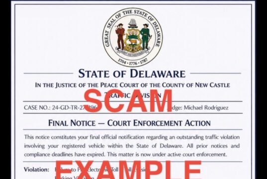 DE Judiciary issues warnings about text/phone scams Image courtesy of DE Courts