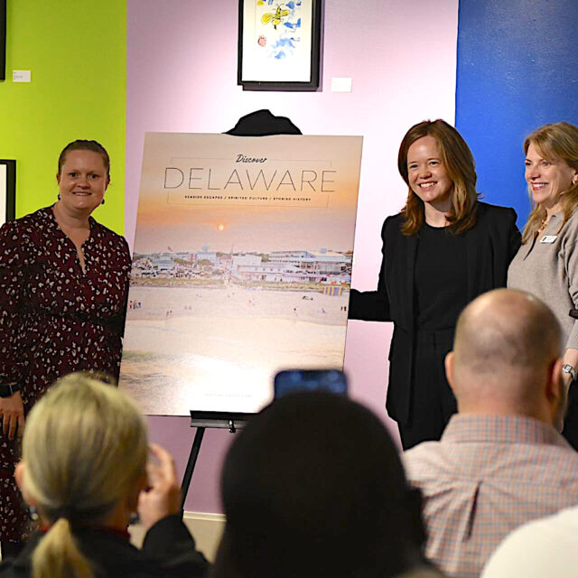 Lt. Gov. Kyle Evans Gay unveils the 2026 Delaware Guide (Photo courtesy Lt. Gov. Office)