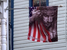 La Villa Inmigrante: ¿Qué es el nacionalismo cristiano?” Foto por Obed Arango, "Iconografía nacionalista religiosa" Gettysburg, 2024