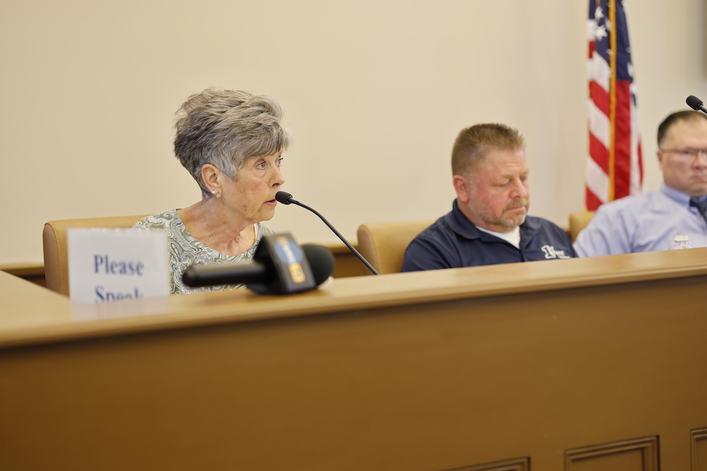 Angela Townsend en un momento de su intervención en el Fórum de Candidatos. (Foto HOY en Delaware)