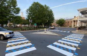 Georgetown Unveils Patriotic Crosswalk Art in The Circle for America 250 Celebration La ciudad de Georgetown engalanada para las festividades del 4 de julio (Foto HOY en Delaware)