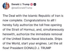 President Trump Brokers Historic Peace Deal with Iran
