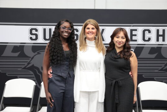 Sussex Technical High School Students to Graduate with Health Professionals Certificates Taisha Amisial, Michelle Doyle, RN, BSN (Sussex Tech Adult Education Health Professions Coordinator), Ashley Mercado