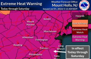 The National Weather Service Issues an Extreme Heat Warning Advisory for All of Delaware