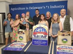 Governor Matt Meyer, Agriculture Secretary Don Clifton honor America 250 Farms at Delaware State Fair Hill Island: S.R. Smith III, Lea Hutchins and family join Delaware Gov. Matt Meyer, Lt. Gov. Kyle Evans Gay and Agriculture Secretary Don Clifton during Thursday’s event. (Photo courtesy DDA)