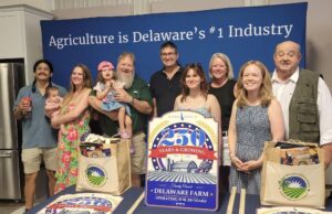 Governor Matt Meyer, Agriculture Secretary Don Clifton honor America 250 Farms at Delaware State Fair Hill Island: S.R. Smith III, Lea Hutchins and family join Delaware Gov. Matt Meyer, Lt. Gov. Kyle Evans Gay and Agriculture Secretary Don Clifton during Thursday’s event. (Photo courtesy DDA)